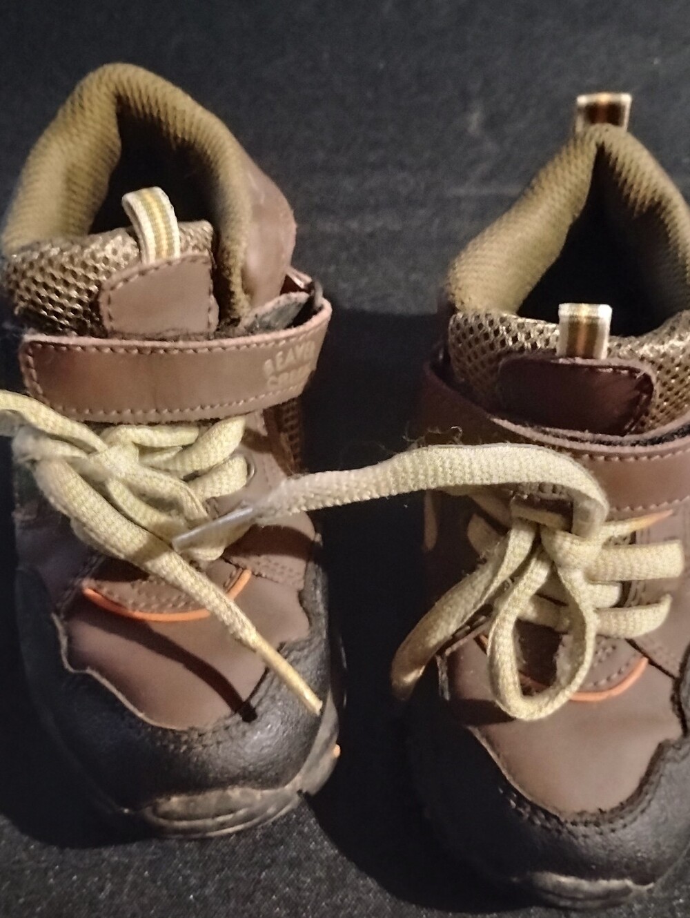 Kids Brown and Olive Active Lace-Up Sneakers